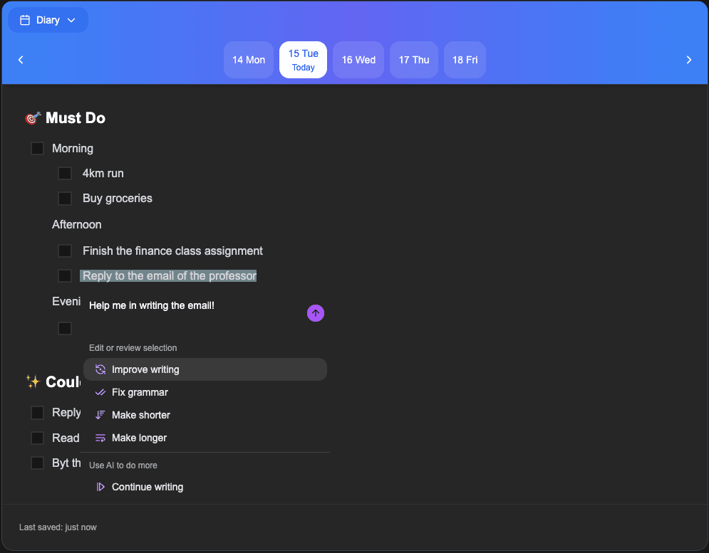 AI Notes Feature
